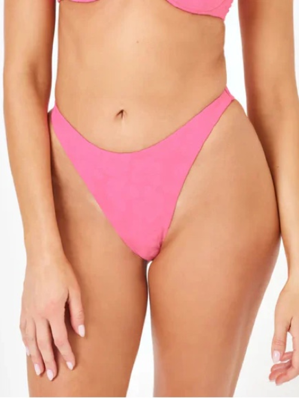 LSPACE Leilani Bikini Bottom Bitsy Size S Pink Floral Barbie Beach Summer Swim